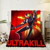 STEAM GAME ULTRAKILL Throw 240g Flannel Blanket Lightweight Soft Skin-friendly Summer Thin Throw Blanket