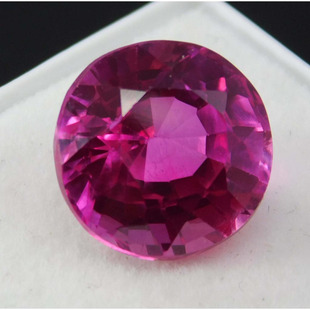 Natural Round Cut 9.85 Ct Loose Gemstone Pink Ruby Ring Making Gem