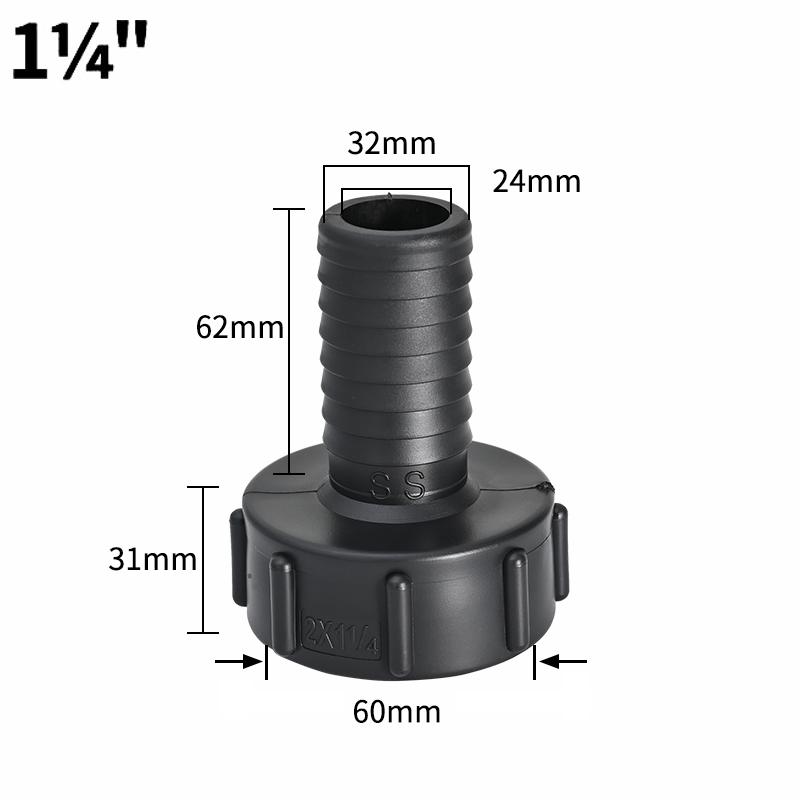 Адаптер-кран для IBC-контейнера, 1/2", 3/4", резьба S60, соединитель, аксессуары для клапана бочки на тонну, фитинг для IBC-контейнера, адаптер клапана 1 дюйм