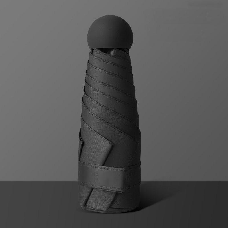 Компактный складной зонт с защитой от УФ-лучей и черной подкладкой