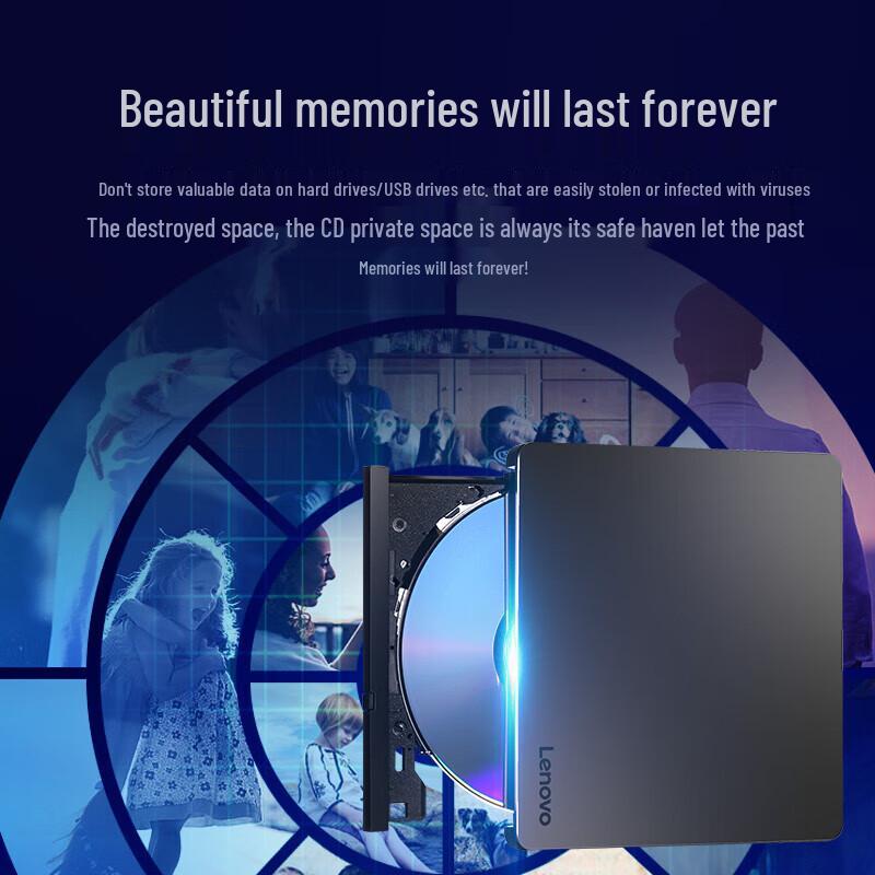 Lenovo DB85 Portable 8x External DVD Burner