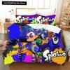 Комплект постельного белья Splatoon Односпальный Полуторный Двуспальный Кинг-сайз Каваий Комплект постельного белья для мальчиков/девочек Взрослый Комплекты пододеяльников для спальни мальчиков 3D-принт