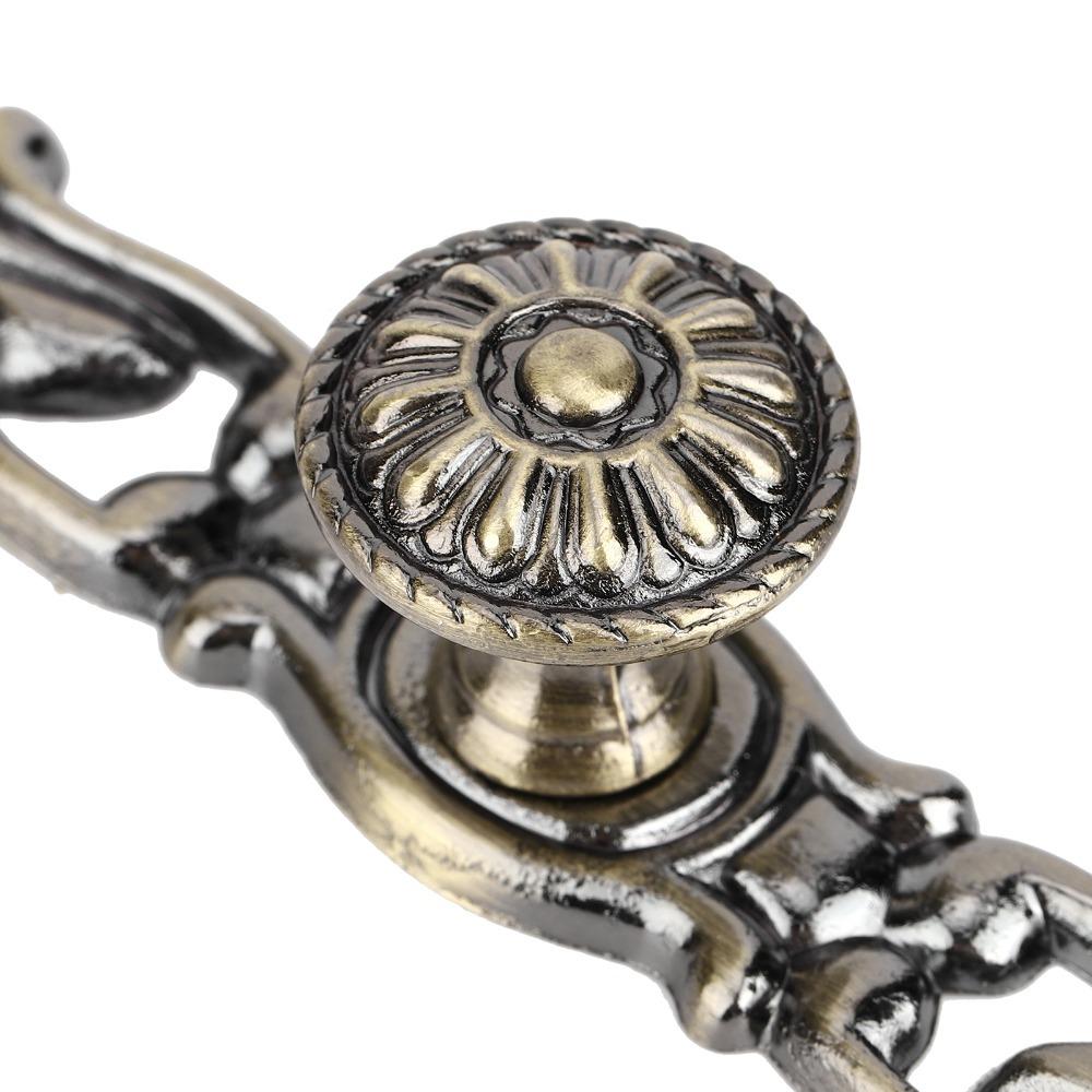 4pcs Zinc Alloy Cabinet Handles Antique Bronze Door Handles Vintage Drawer Pulls Kitchen