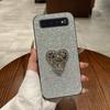 Роскошный блестящий кожаный TPU чехол-подставка в форме сердца для Samsung Galaxy S10 4G 5G Lite Plus Задняя крышка
