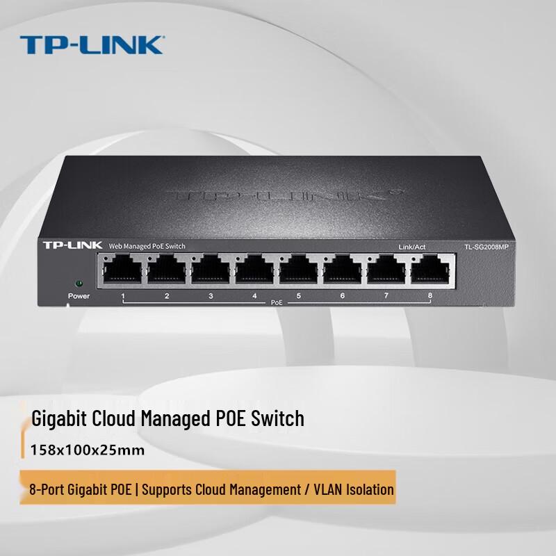 TP-LINK TL-SG2008MP 8-Port Gigabit PoE+ Cloud Managed Switch
