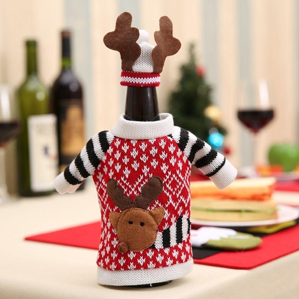 Merry Christmas Champagne Bottle Cover Christmas Decorations Party Supplies Wine Bottle Cover