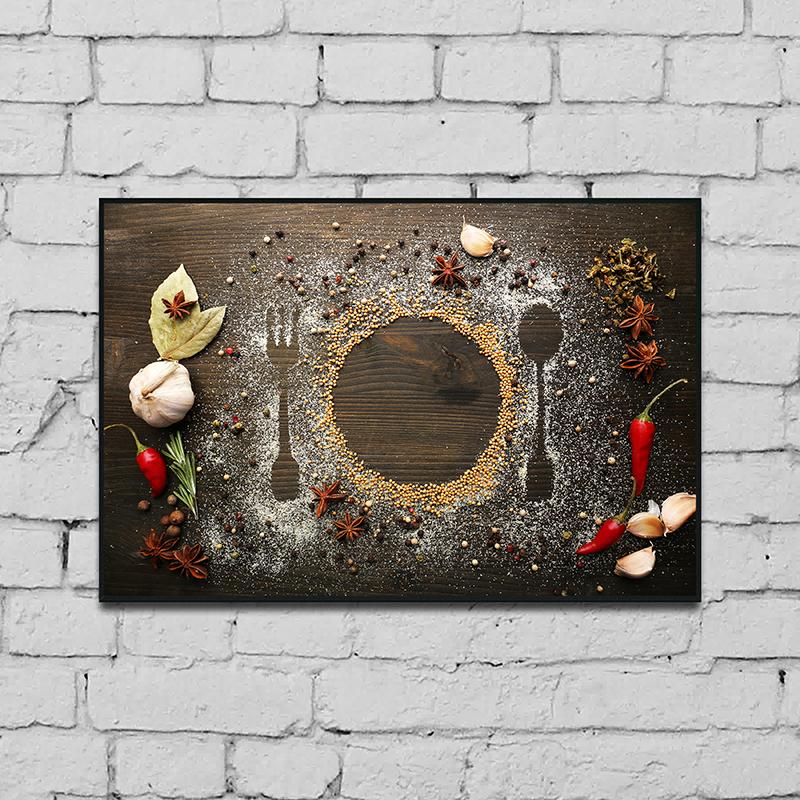 WCIC новые различные кухонные специи вкусные украшения для специй живопись художественная ткань домашний фон украшение стены подвесная картина