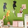 Cute Cat Design Refrigerator Magnetic Hook, Kawaii Refrigerator Sticker, Punch-free Magnet Hook, Magnetic Storage Hook