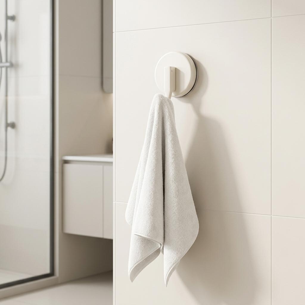 Abs Suction Cup Hook Strong Adhesion Wall Mounted Hanger For Bathroom Kitchen
