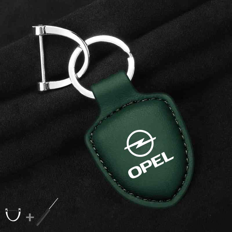 Car Shield Leather Keychain Key Ring Pendant Holder Gift For Opel Corsa D Astra Insignia Mokka Adam Combo OPC G J C Accessories