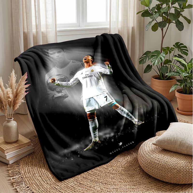 Cristiano Ronaldo Theme blanket Soft Flannel Blanket Plush Throw Blanket Cozy Sofa Bed Blanket for Home Decor