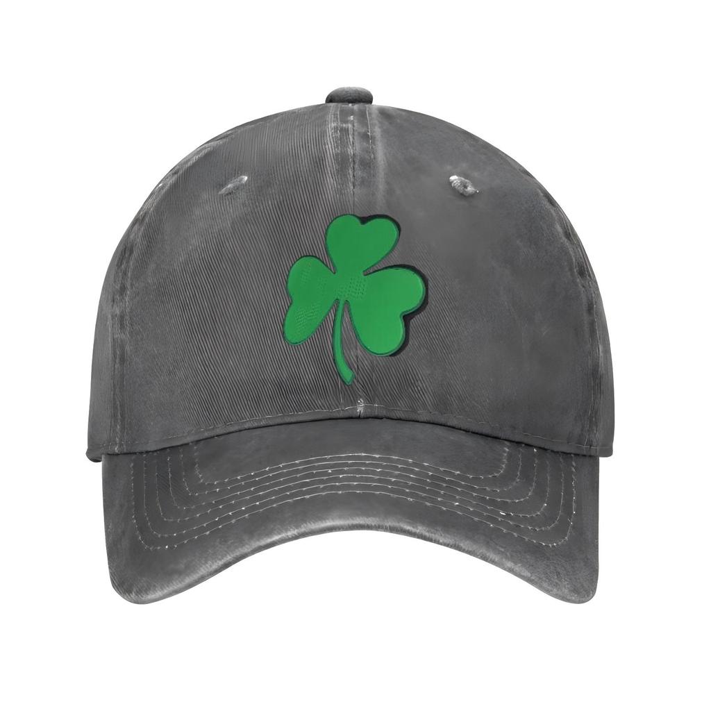 Shamrock Leaf Print Baseball Cap Adjustable Breathable Polyester Casual Hat for St Patricks Day