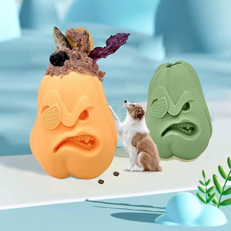 Прочная силиконовая игрушка-кормушка для домашних животных, дизайн "Тыква-пират", для собак и кошек, устойчивая к укусам