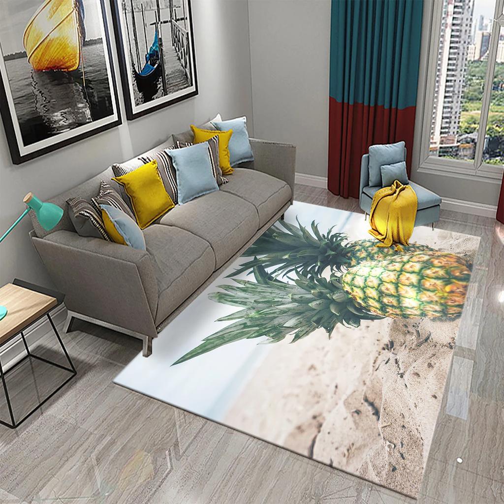 3D Забавный Ковер Ананас Ковры с Рисунком Свежих Фруктов Ковер для Гостиной Коврик для Пола в Детской Спальне Ковер Окно Прикроватный Домашний Декор