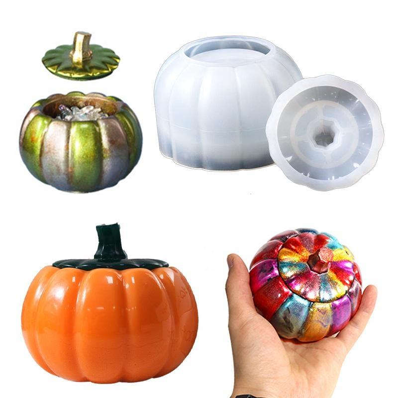 DIY банка для хранения тыквы, силиконовые формы, формы для литья из кристаллической смолы, эпоксидной смолы, ручная работа, Хэллоуин, украшение для домашнего рабочего стола, инструменты для изготовления ремесел