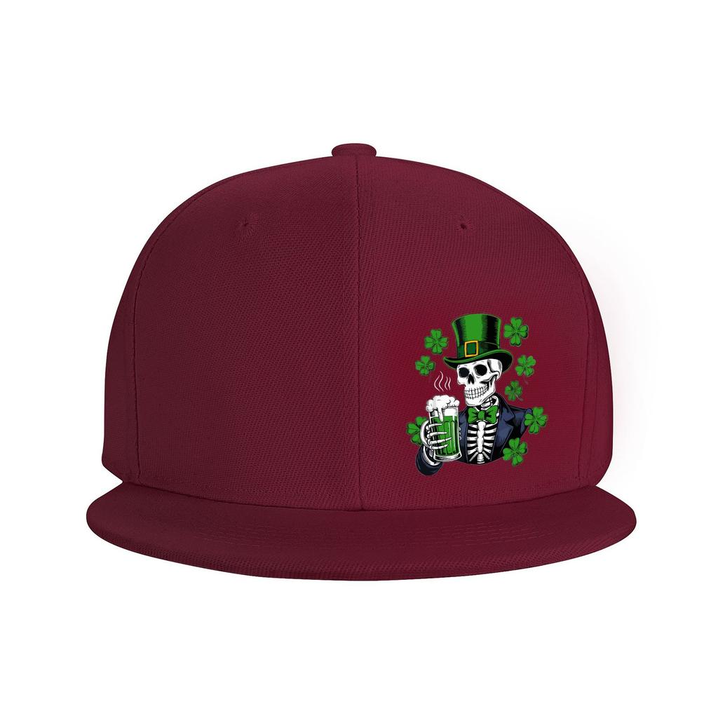 Скелет Лепрекон Пьет Пиво День Святого Патрика Кепка-Snapback Регулируемая Бейсболка для Взрослых