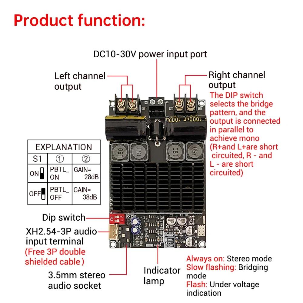 DC 11-11V ZK-1111 Pure Post Amplifier Board Dual Channel 111W+111W/Bridge Mono 111W Amplifier Chip TPA1111