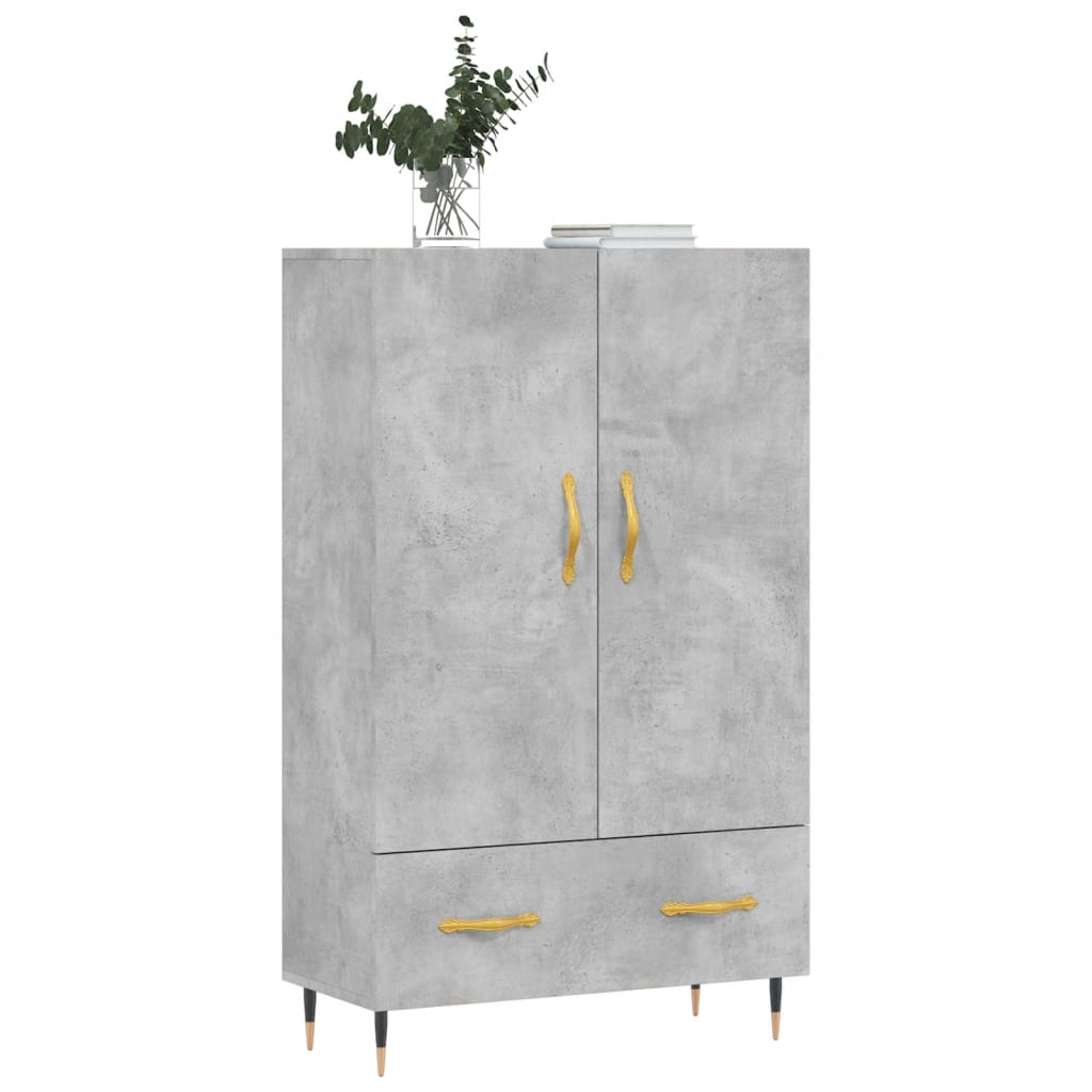 vidaXL Highboard Betongrau 69,5x31x115 cm Holzwerkstoff