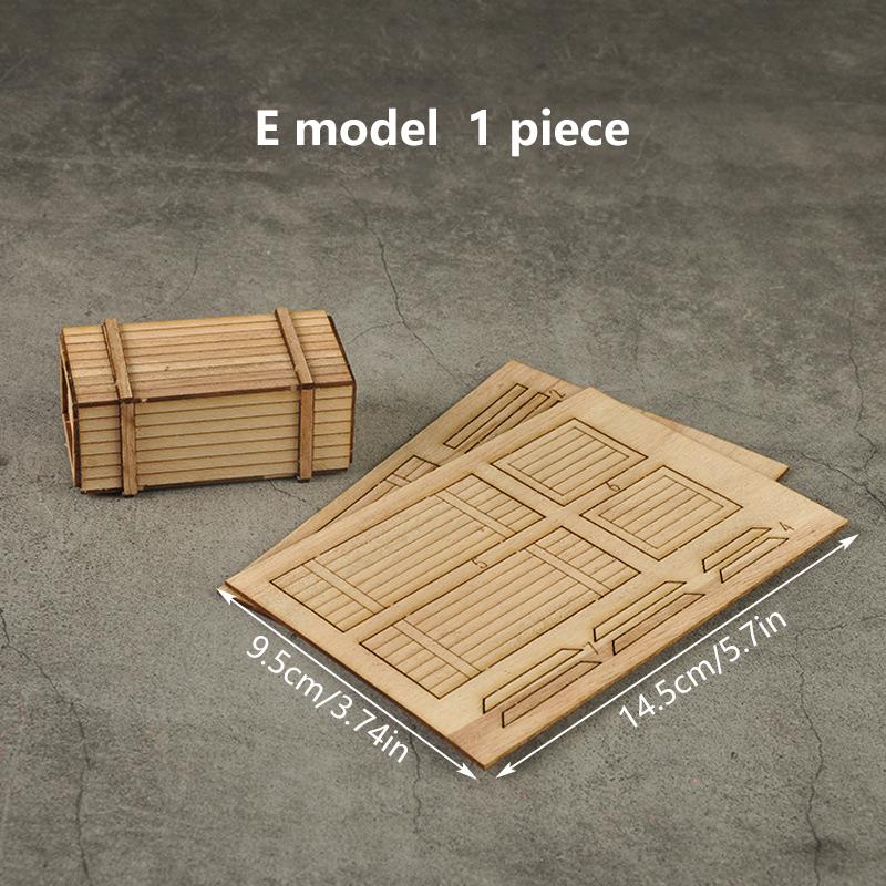 1:35 Миниатюрная деревянная коробка/поднос кронштейн сборочная модель ручная работа DIY материалы для макета сцены песочного стола диорамный набор 1 шт.