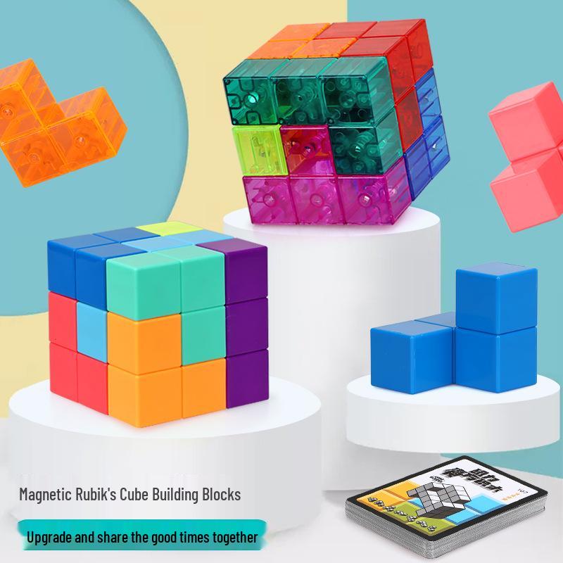 Magnetic Rubik's Cube Building Blocks: Soma Cube Educational Toy for Kids 6+