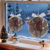 Christmas Clear Ball Ornaments Natures Birds Crystals Glass Set Hanging For Decor Set Xmas Tree Holiday Party Home Decoration Ea