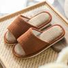 Hemp Women Home Shoes Men House Slippers Summer Comfortable Slides Couples Indoor Shoes