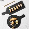 Creative Frosted Ceramic Handle Flat Plate Sushi Plate Dessert Plates Bread Plates Molecular Cuisine Specialty Tableware