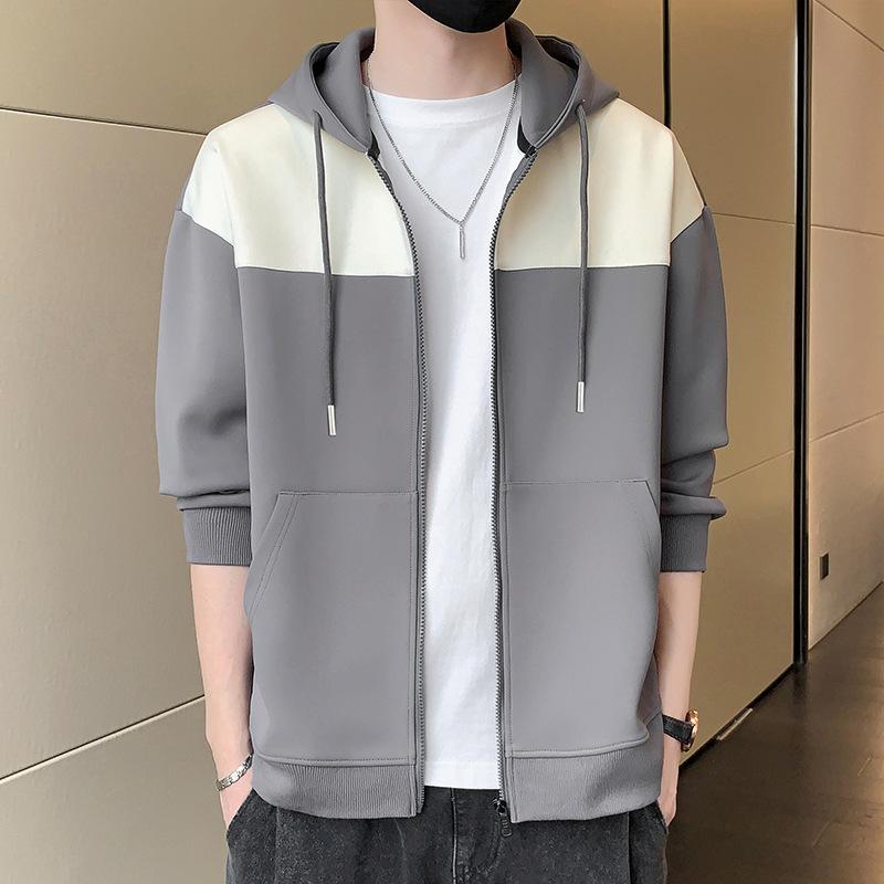 Кардиган с капюшоном, свитер, куртка, мужская осенняя американская свободная верхняя одежда, мужская повседневная куртка в тон цвета