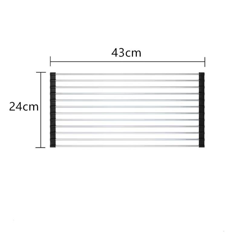 Foldable Stainless Steel Sink Drainer Heat Resistant Kitchen Countertop Storage Organizer Vegetable Dishe Water Filter Shelf