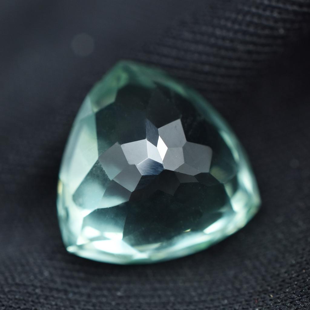 Natural Bluish Green Sapphire Loose Gemstone Ceylon 10.05 ct Trillion Cut September Birthstone Gift