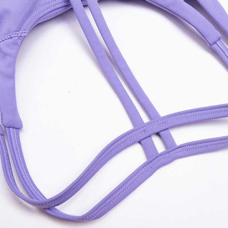 Противоударный бюстгальтер для йоги и фитнеса для женщин, однотонное нижнее белье с лямкой на шее и открытой спиной, спортивный бюстгальтер без косточек