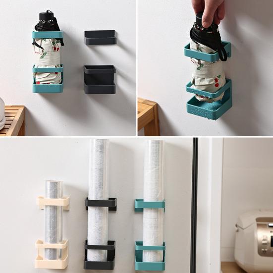 Настенная подставка для зонтов, прочный самоклеящийся держатель без перфорации, органайзер, полка для домашнего офиса