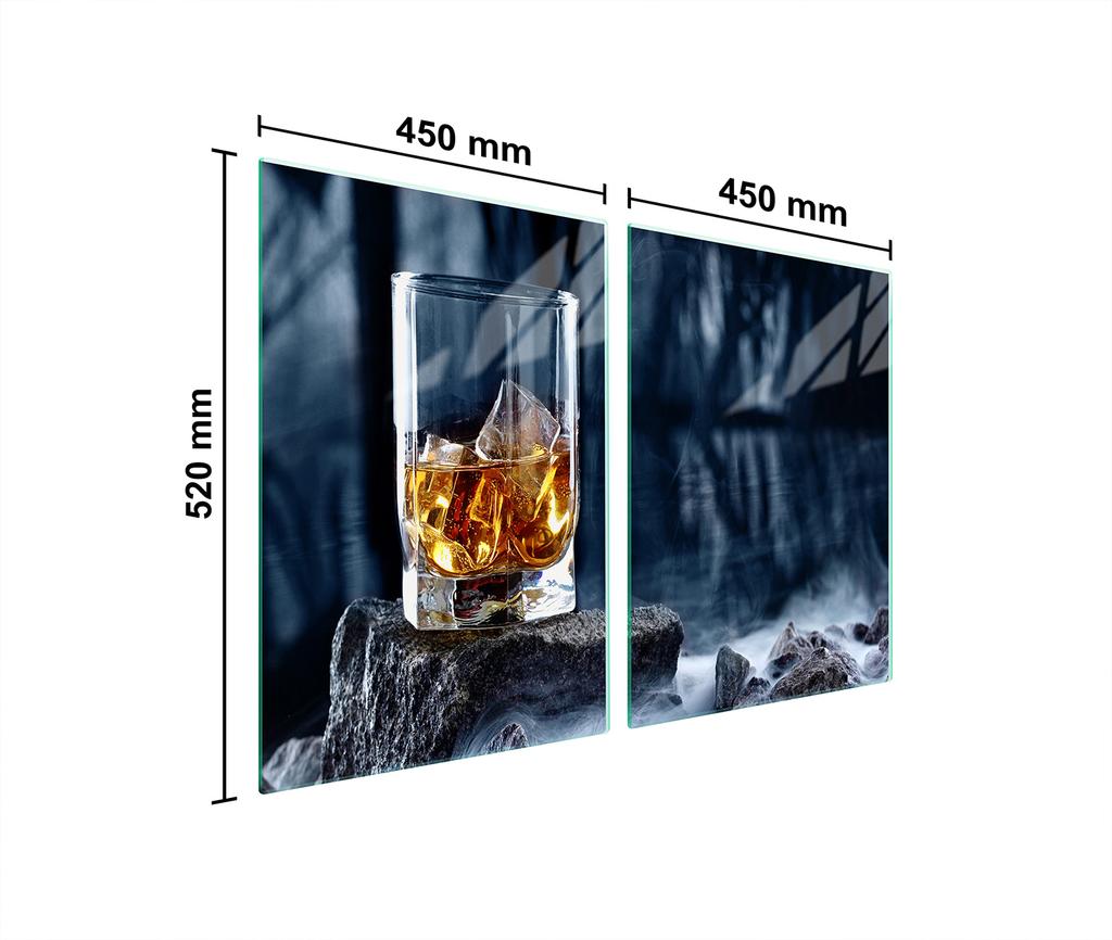 Glass stovetop protector 2x45x52 Whisky