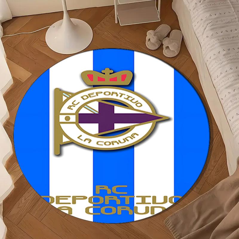 1PC Deportivo Football Round Rug for Livingroom,Bedroom, Palyroom, Chair Rug, Area rug, Circle Carpet, Large Size Fan Christmas gift