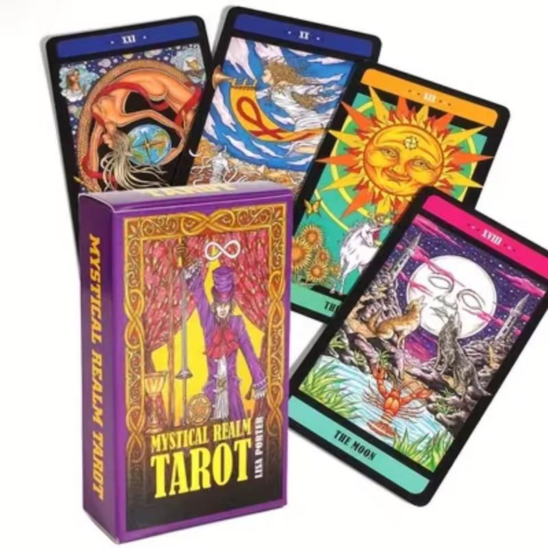 Mystical Realm Tarot 78 Full-Color Cards A Unique, Hand Drawn Compilation of Vibrant Tarot Cards