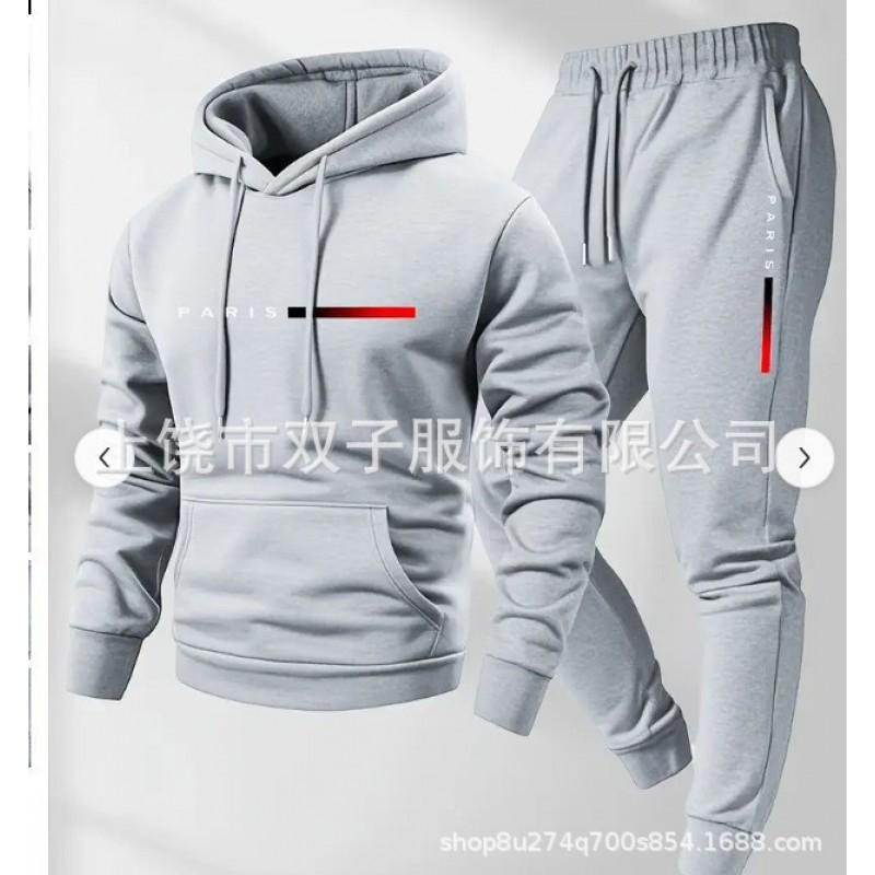 2026 Unisex Hooded Sweatshirt Set Casual Sportswear Teens Youth Lightweight Long Sleeve Tracksuit