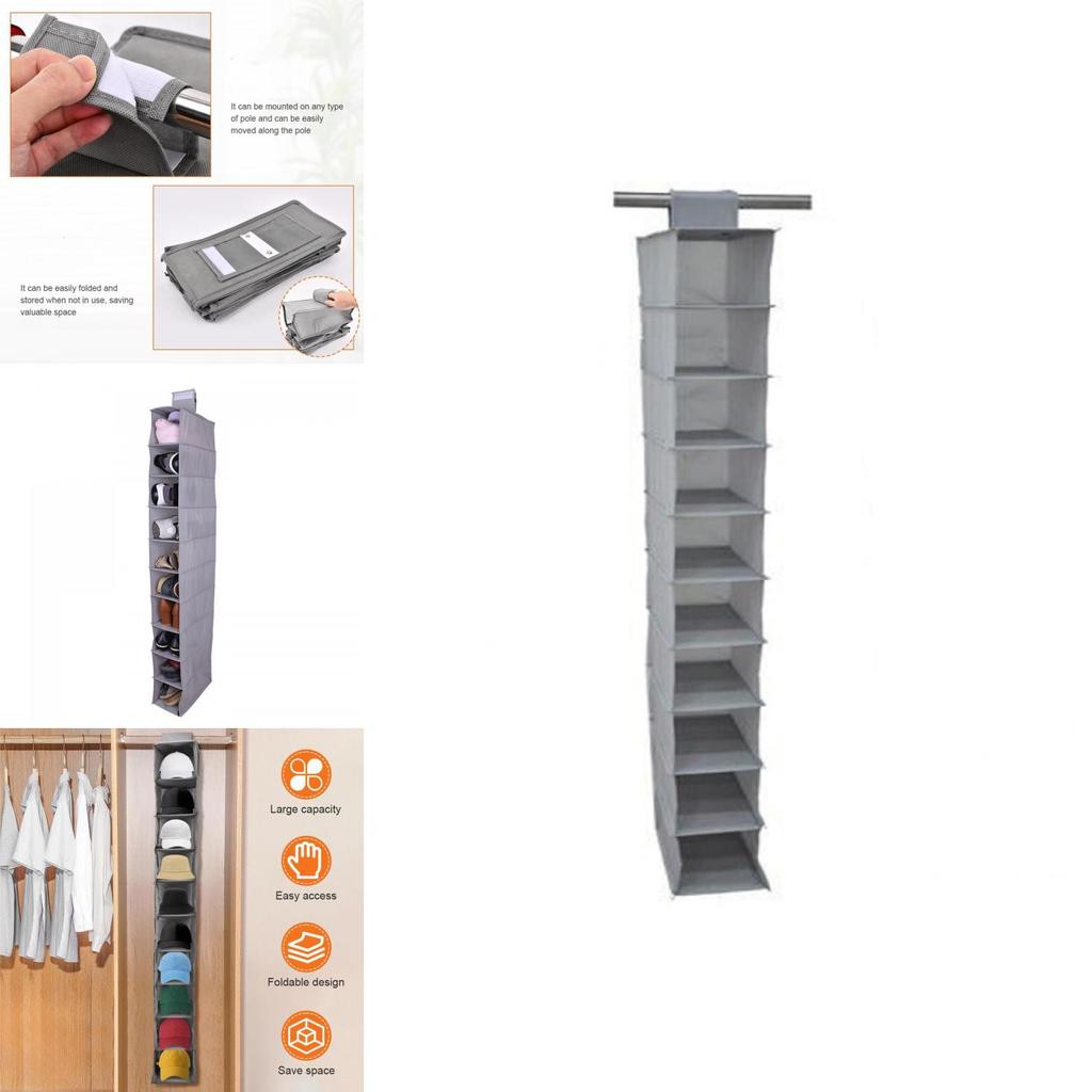 Сумка для хранения обуви с несколькими слоями для организации в спальне, гардеробе и для подвешивания на стену