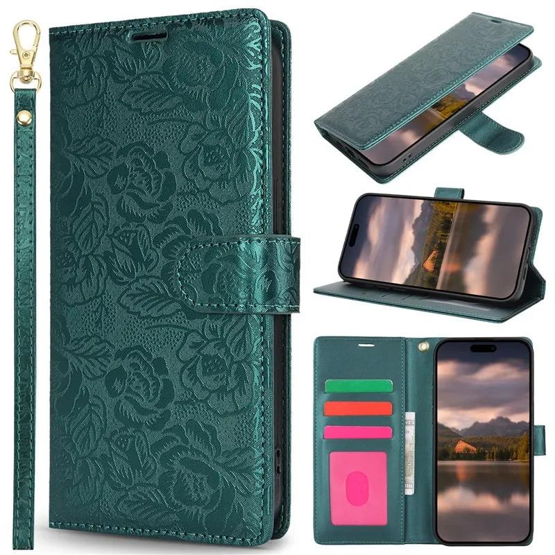 Lanyard Leather Wallet Phone Case for Samsung Galaxy A56 A36 A26 A16 A55 A35 A25 A15 A54 A34 A24 A14 A73 A53 A33 A23 A13 Cover