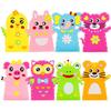 8 Pcs Animals Felt Hand Puppets Kits for Kids DIY Sewing Puppets Craft Toy Gifts for Preschool