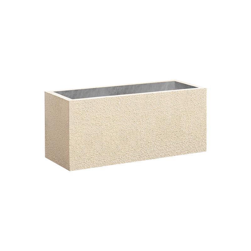 Extra Large Rectangular Magnesium Cement Flower Pot with Real Stone Finish for Family Balcony & Outdoor Use