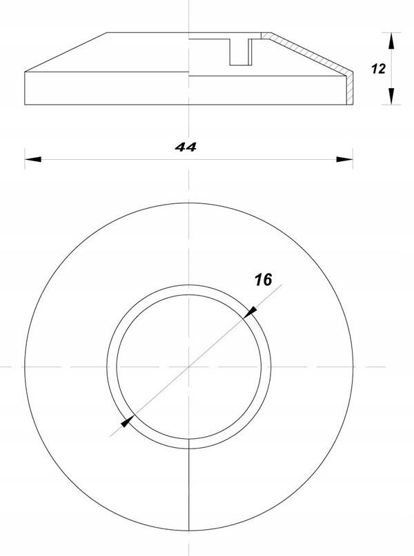 Chrome Masking Rosette for Pex Pipe 16