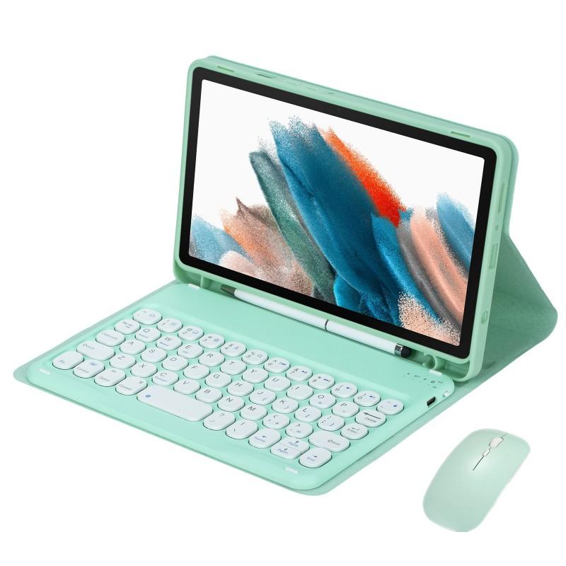 Чехол для планшета Galaxy Tab A11 8,7 дюйма со встроенным слотом для стилуса, силиконовая обложка, съемная Bluetooth-клавиатура, мышь, функция подставки