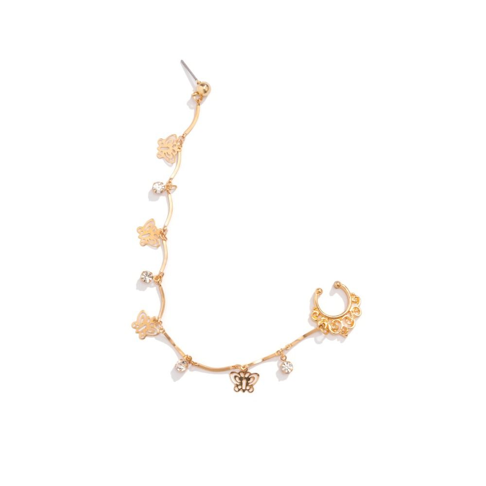 Кисточка Жемчужные Кольца для Носа Серебряные Серьги-Гвоздики Бабочки Модные Клипсы для Пирсинга Ноздрей Имитация для Мальчиков