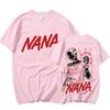 Аниме Нана Осаки Принт Футболки Мужские Женские Хлопковые Повседневные Футболки с Коротким Рукавом Оверсайз Харадзюку Уличная Одежда Одежда для Подростков
