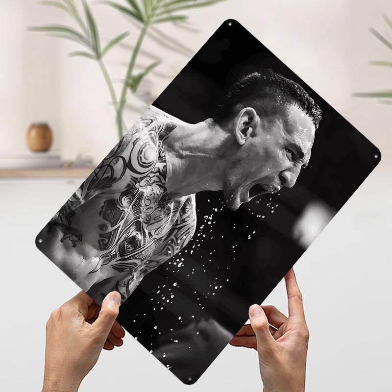 Max Holloway Metal Poster Customized Wall Art Retro Vintage Tinplate Signs for Man Cave Bedroom Decoration Gaming Office Decor