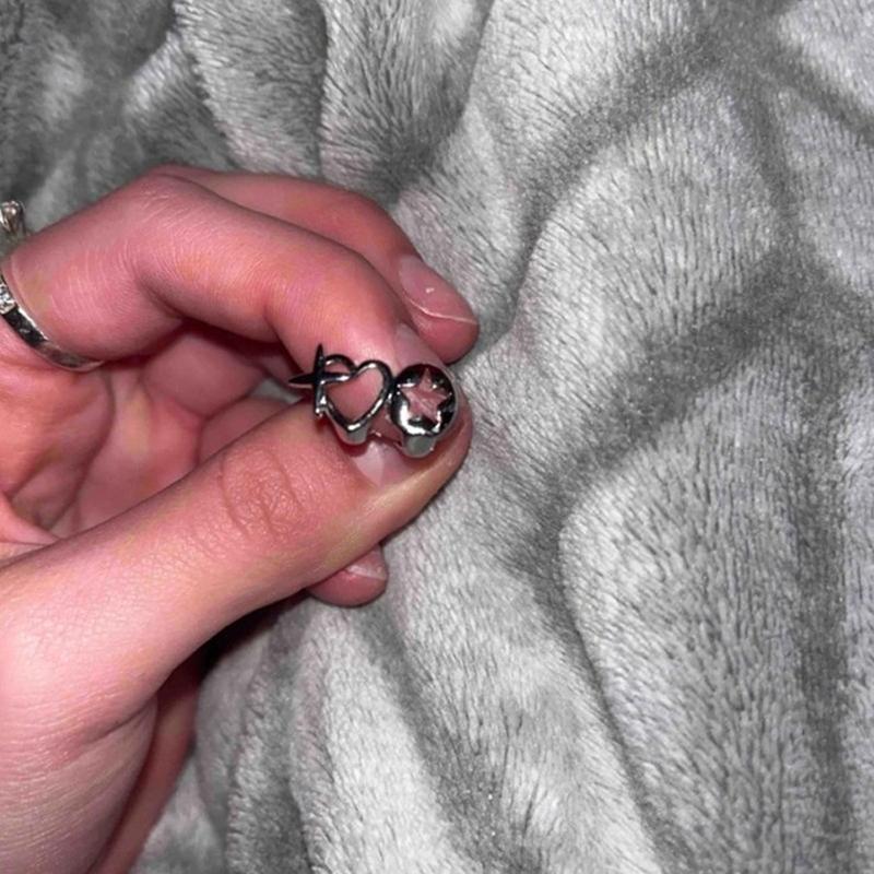 Панк Хип-Хоп Полые Сердце Звезда Зубные Капы для Женщин Мужчин Винтажные Зубные Гриллзы Ювелирные Аксессуары