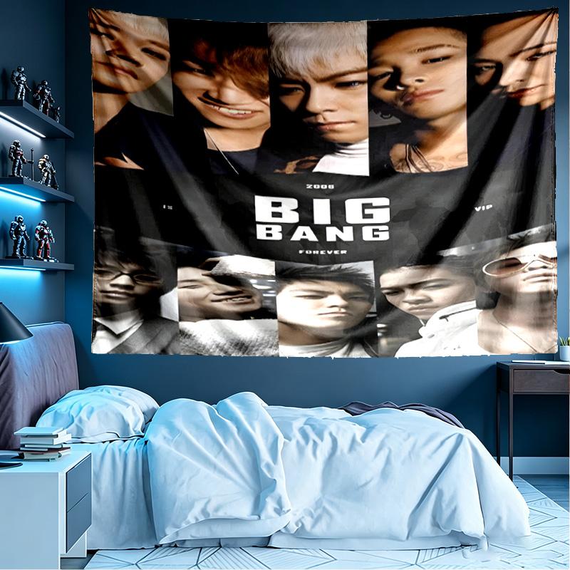 BIGBANG Print Tapestry, Lightweight Wall Hanging, for Bedroom, Dorm, Living Room, Home Art Decor, Birthday Christmas Gift for Friends