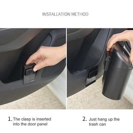 Универсальный дизайн пресса, легко установить автомобильный мусорный бак, пылезащитный ящик, черный прессованный мусорный бак для автомобиля
