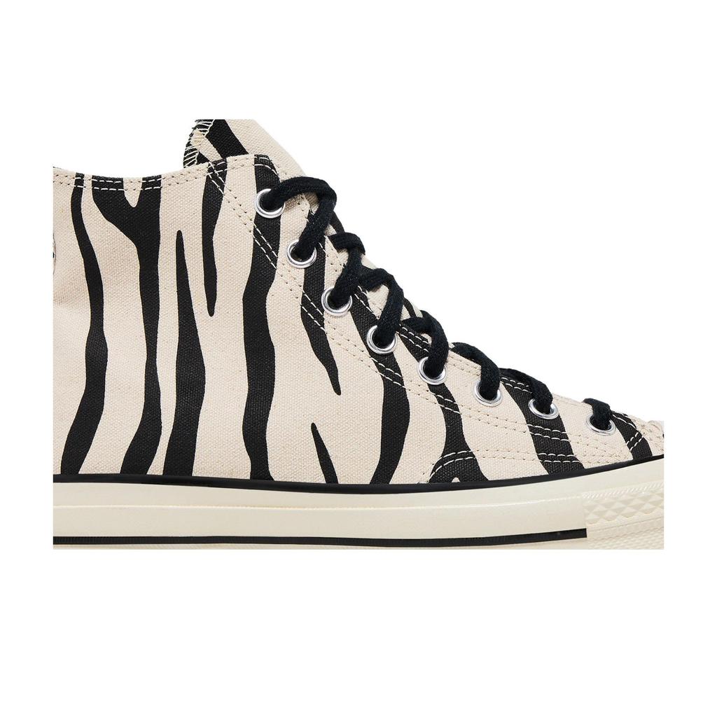 Converse Chuck 70 Hi 'Zebra' (Unisex) Greige / Black / Egret Canvas Shoes 163408C