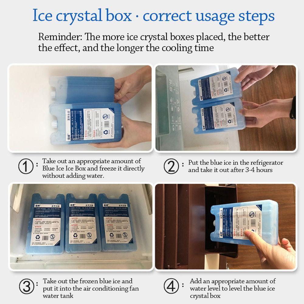 Blue Ice Crystal Box PE Refrigerated Shipping Cooling Box New Ice Box Food